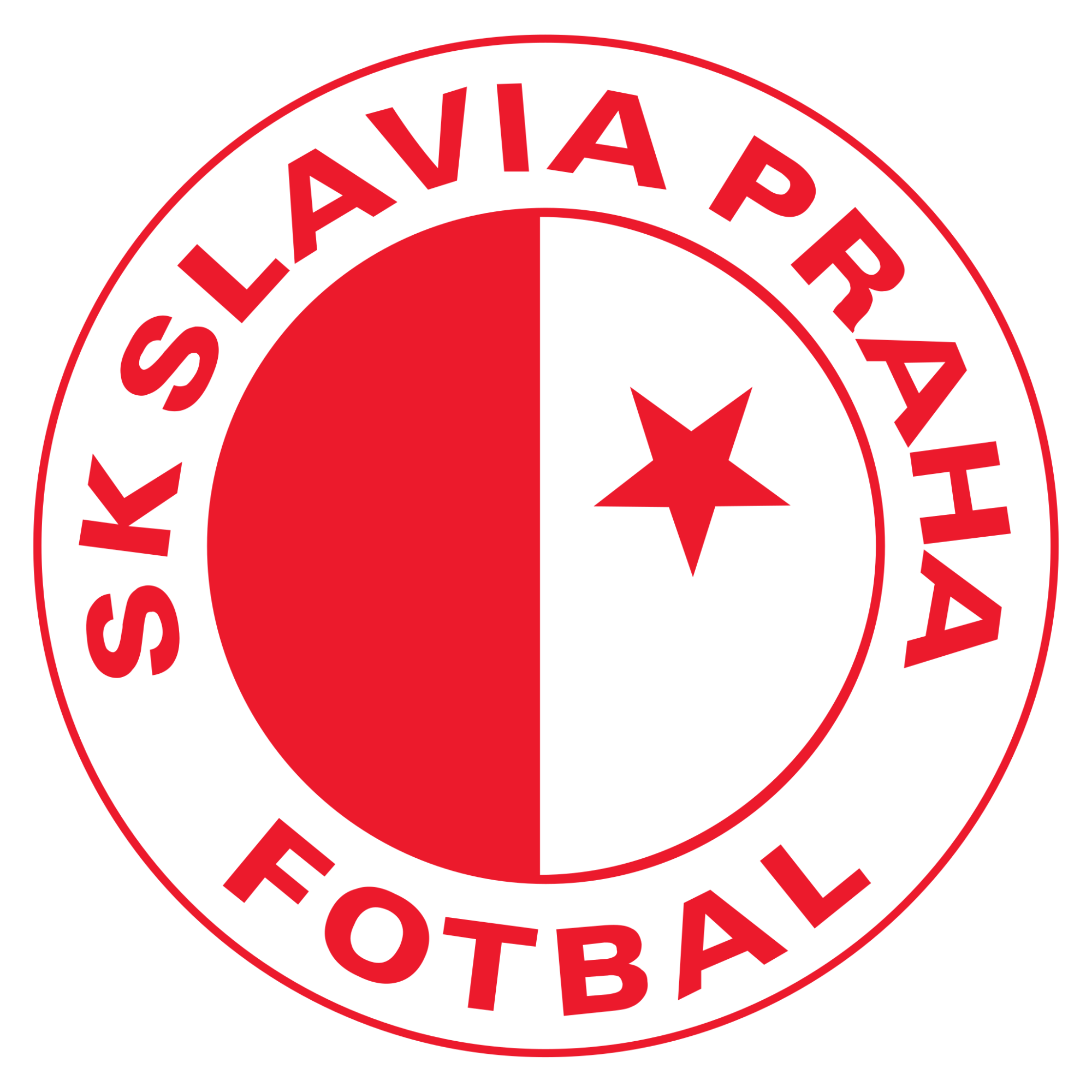 Nálepka na stenu do detskej izby - SK Slavia Praha logo